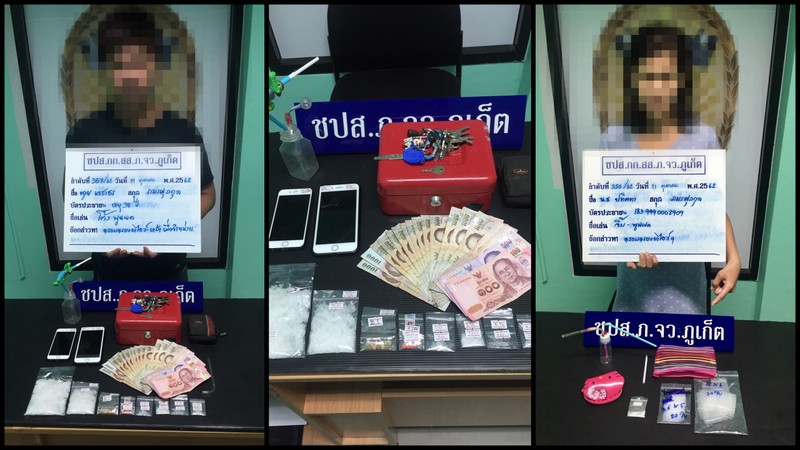 Phuket Town drug raids net eight suspects