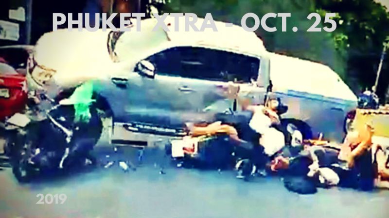 PHUKET XTRA: VIDEO: Campus crash hurts 5 students! Slow loris paw missing! Mass of dead fish? || October 25