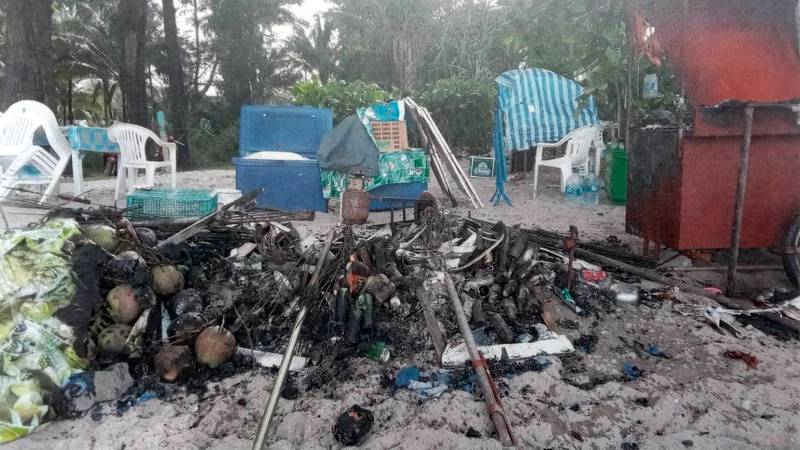 Bang Tao Beach vendors suspect arson as stalls torched