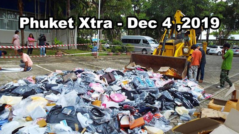 PHUKET XTRA: VIDEO:  Customs officials destroy B1.9mn of pirate copyright goods |:| December 4