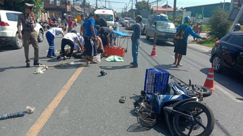 Sticky rice vendor killed as motorbike struck by drunk pickup driver