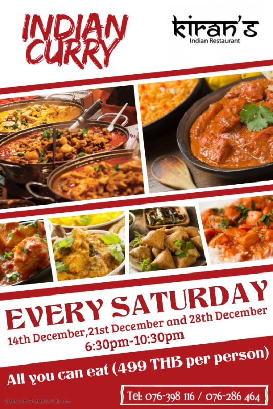 Curry Night at Kiran's Indian Restaurant on Karon beach