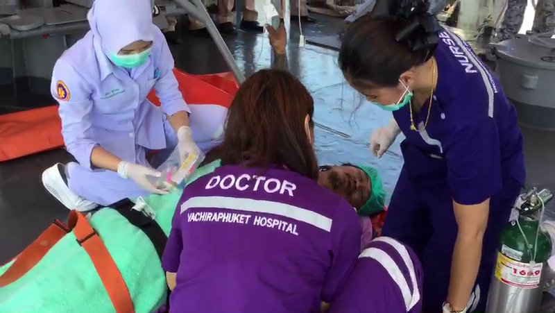 Myanmar crewman in hospital after Phuket fishing boat fire