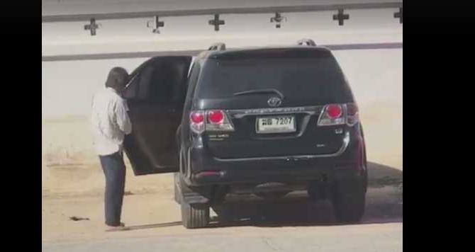 ‘Blind’ beggar caught driving Fortuner