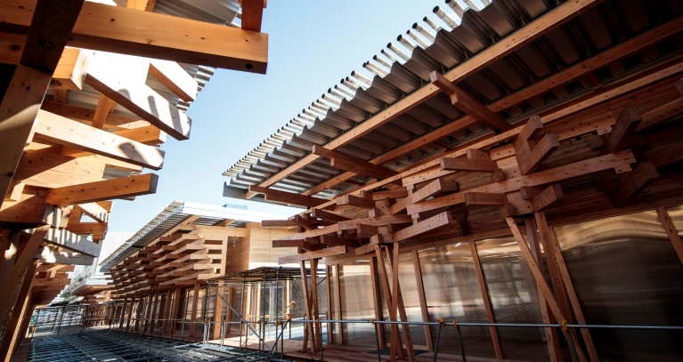 Tokyo 2020 unveils Olympic ‘plaza’ made from donated wood