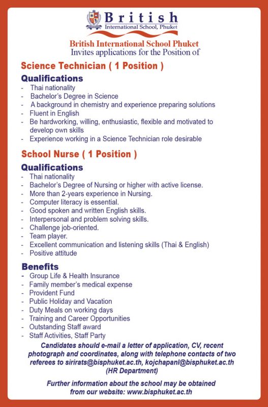 Science Technician and School Nurse