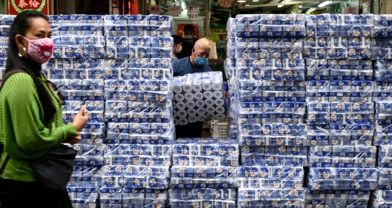 Armed gang steals toilet rolls in panic-buying hit Hong Kong