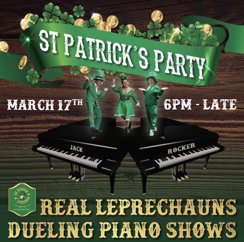 All-day St Patrick Party at Drunken Leprechaun March17