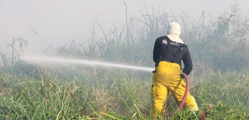 Huge fire damages 40 rai in Cherng Talay