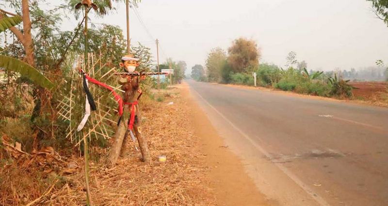 Spirit figures help village keep out infection
