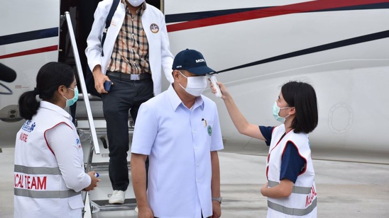 Deputy PM Anutin arrives in Phuket