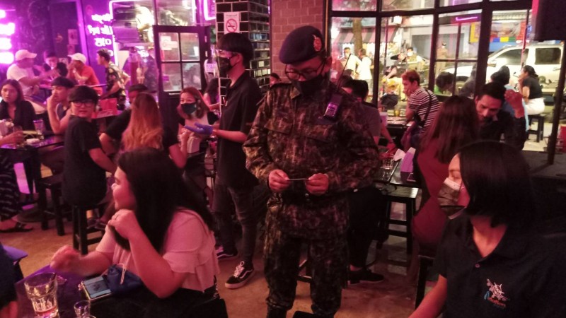 Phuket Town night venues raided for new normal precautions