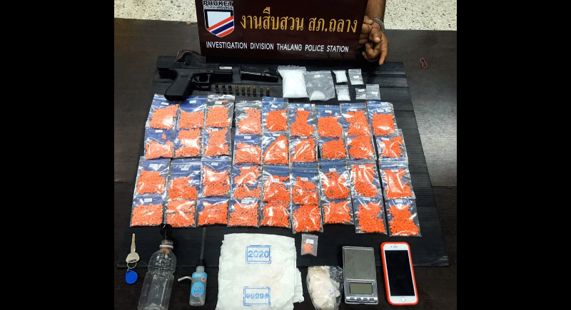 Pa Khlok bust nets 7,000 meth pills, ice, illegal handgun