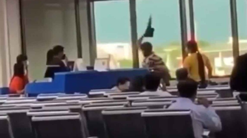 Ex-policeman faces action for departure gate outburst