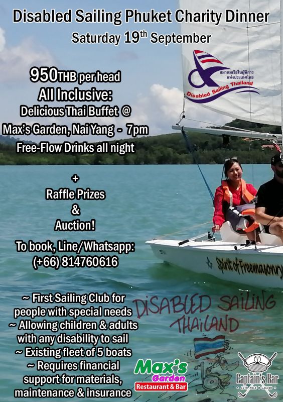 Disabled Sailing Thailand Phuket Charity Dinner