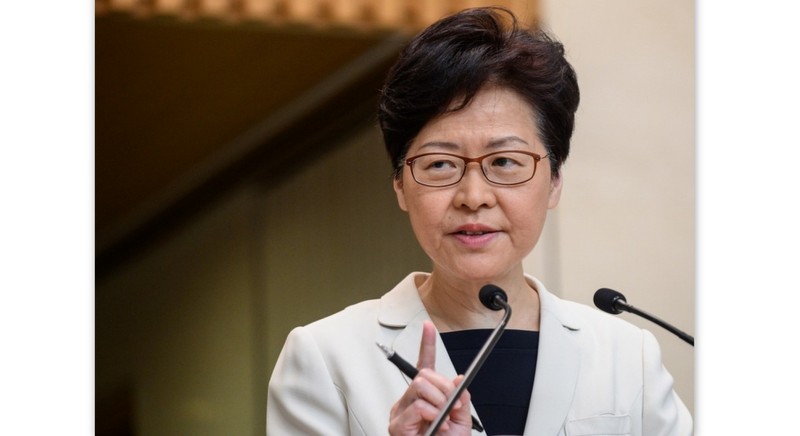 Hong Kong leader hails ‘return to peace’, anniversary protests banned