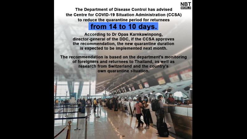 Quarantine for Covid may be cut to 10 days