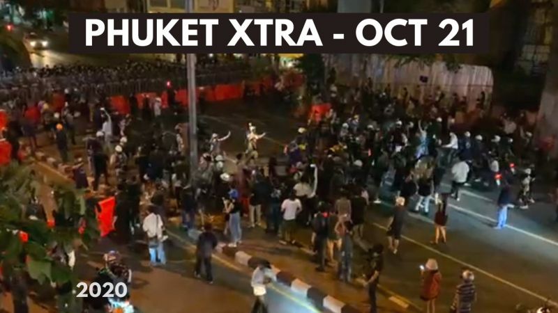 PHUKET XTRA: VIDEO: Island collapse? Tension mounts as protesters march to Government House! || October 21