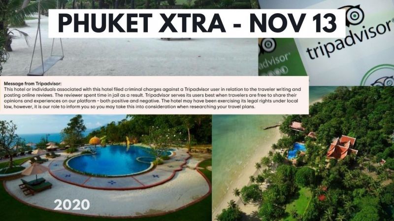 PHUKET XTRA VIDEO: Thai hotel had guest jailed, TripAdvisor doesn’t forget! ’Smart Pier’ project? || November 13