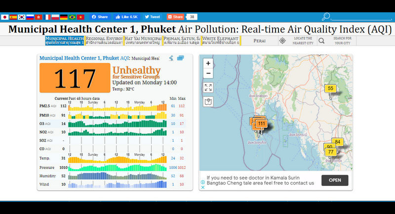 Don’t worry about air quality, says Phuket health office