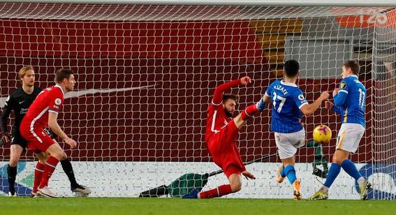 Brighton deal huge blow to Liverpool’s title hopes
