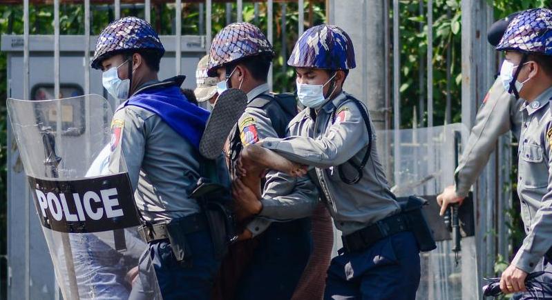 Myanmar junta cuts internet as troops fire to break up protest