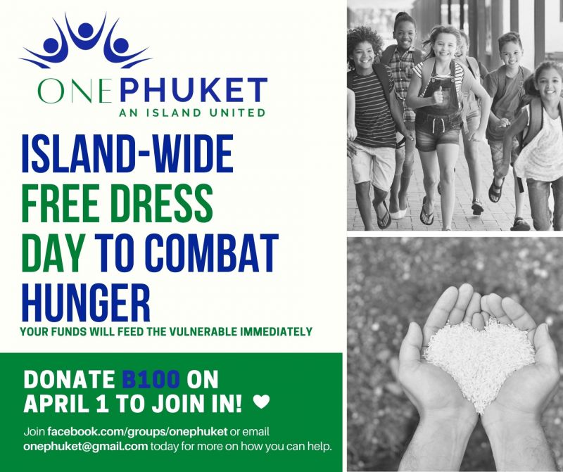 Dress Down Day Island wide 1st April for One Phuket