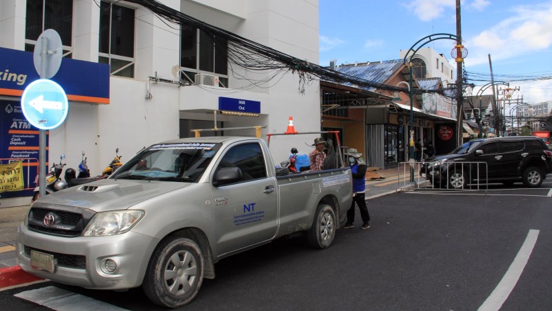 No parking to finish Phuket Town underground cable works