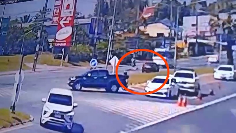 Woman in critical condition as car hits motorbike