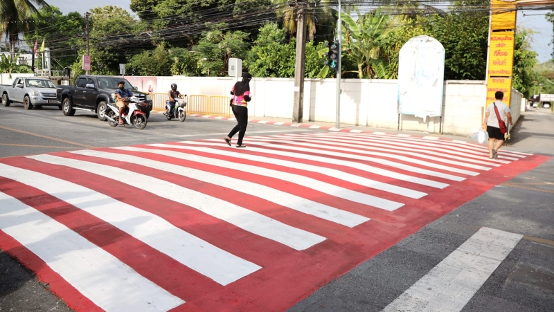 Phuket Town pedestrian crossings get safety makeover