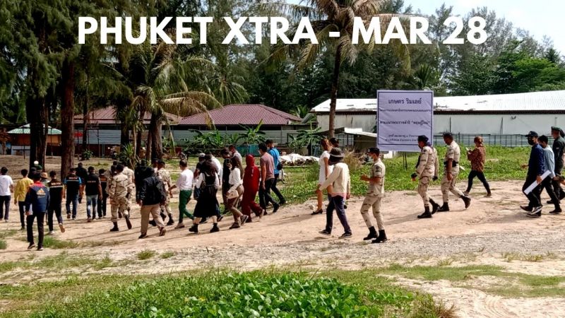PHUKET XTRA: VIDEO: Water splashing about-face? Billion baht beachfront claims in Bang Tao || March 28