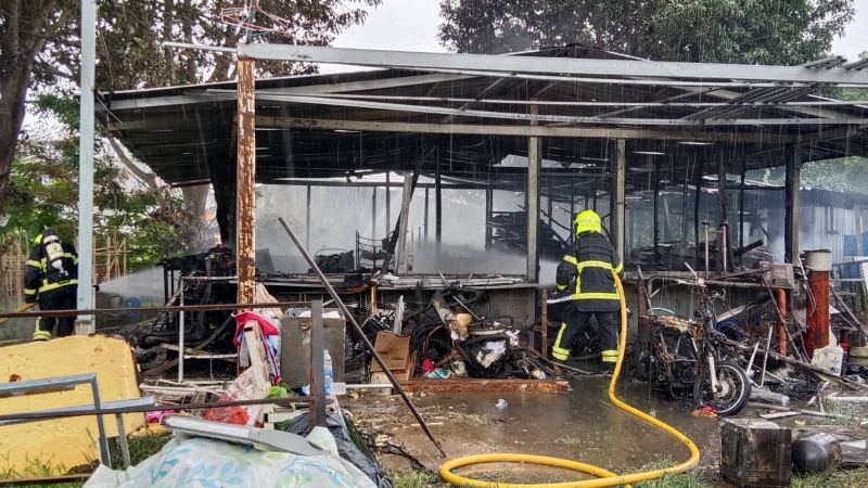 Fire guts Rassada storehouse