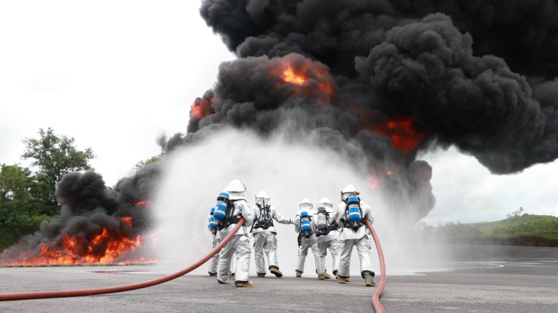 Training inferno doused at Phuket airport