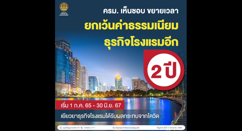 Hotel fees exemption extended for two years