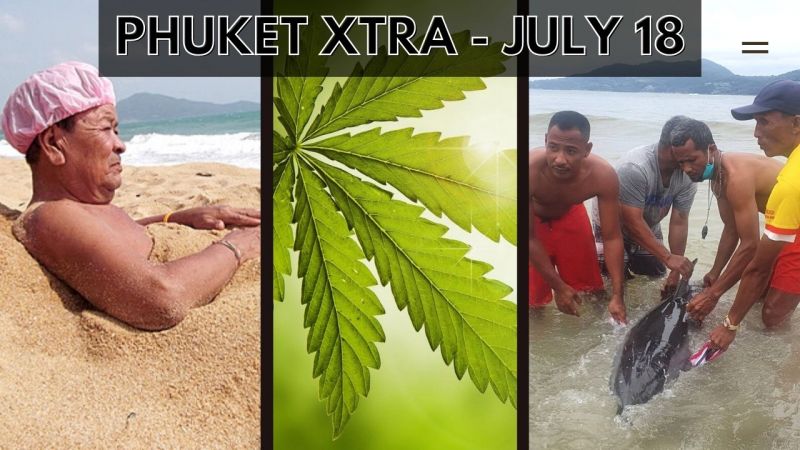 PHUKET XTRA: VIDEO: Tourist boost for Phuket? FDA pushes for cannabis sections, Dolphin succumbs || July 18