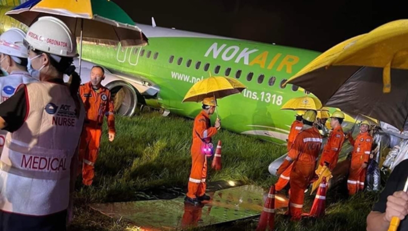 Nok Air plane slides off runway in Chiang Rai, all flights cancelled