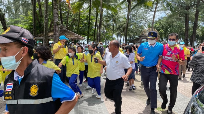 Kamala holds tsunami evacuation drill