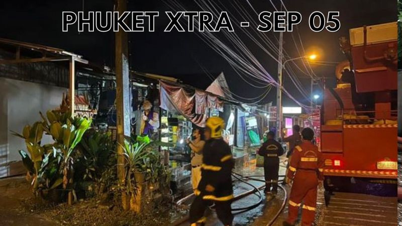PHUKET XTRA: VIDEO: Electrical fault sparks shop fire in Ratsada || September 05
