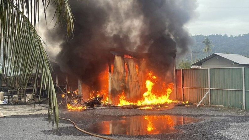 One injured in warehouse fire