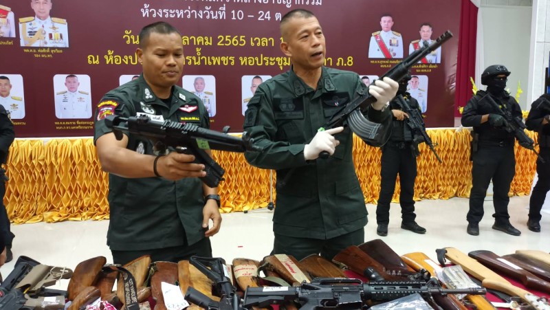 Region 8 Police put seized guns haul on show