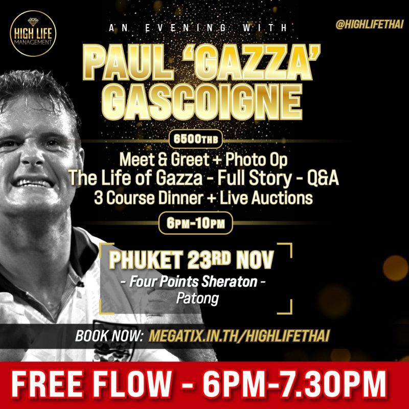 An evening with Paul Gazza Gascoigne