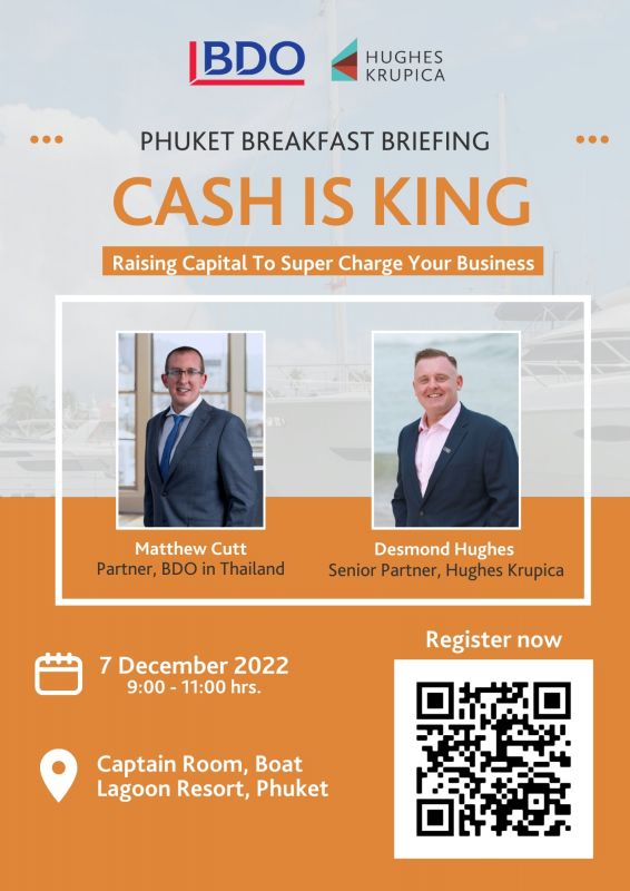 BDO Phuket Breakfast Briefing - ’Cash is King’