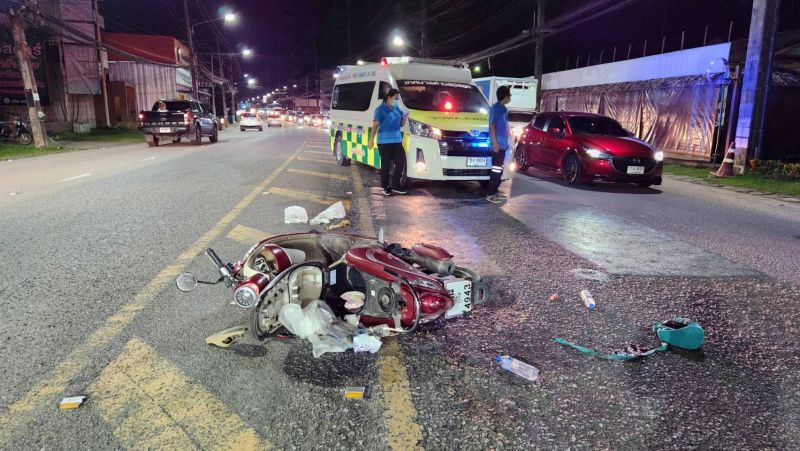 Woman on motorbike crushed by 18-wheeler in Chalong