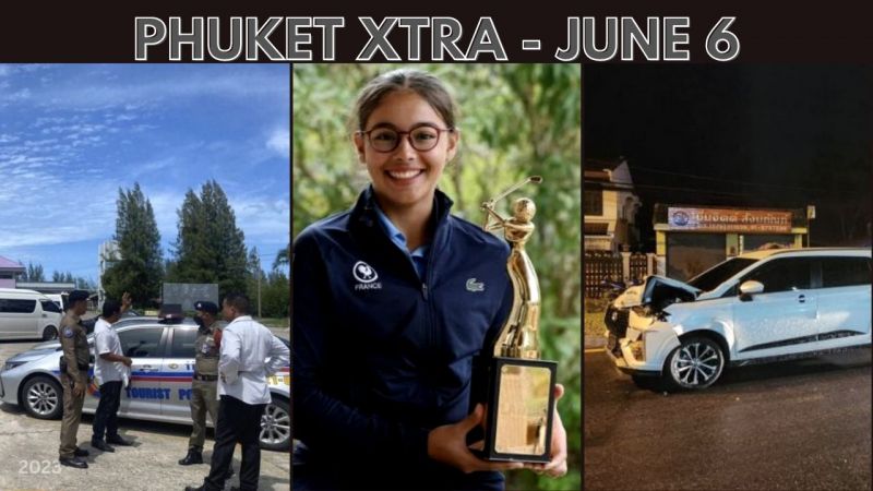 PHUKET XTRA: VIDEO: Car vs cows? Taxi ‘turf war’, Phuket’s Louise Landgraf sets women’s golf record || June 6