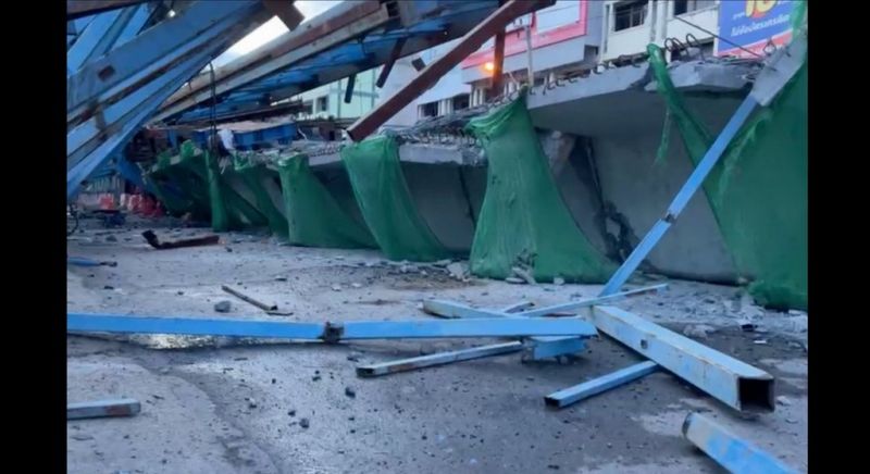 Two killed, 10 injured as elevated road collapses in Bangkok