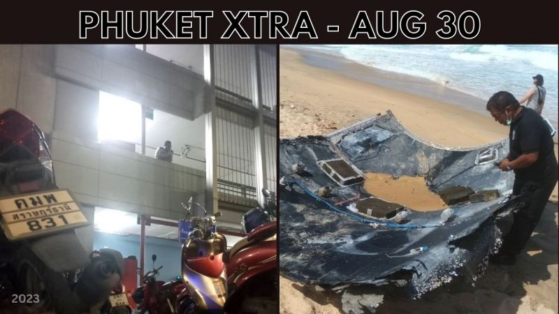 PHUKET XTRA: VIDEO: Tragedy at the Phuket International Airport, Metal debris found at Karon Beach || August 30