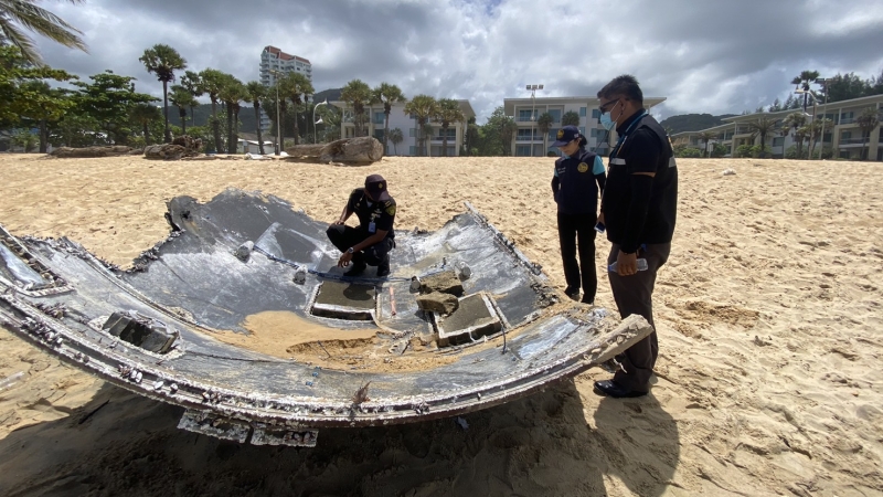 Beach debris investigation underway