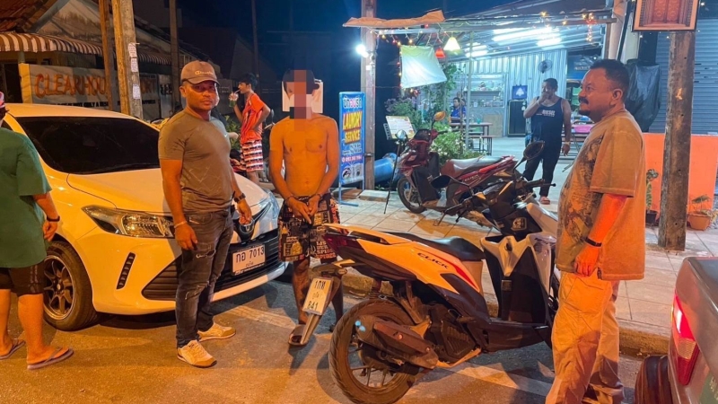Phuket CCTV nets motorbike thief