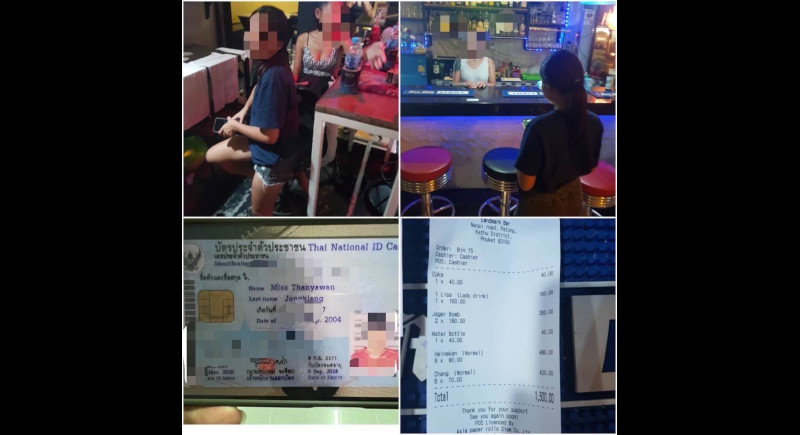 Another Patong bar caught hiring a minor as a ‘hostess’