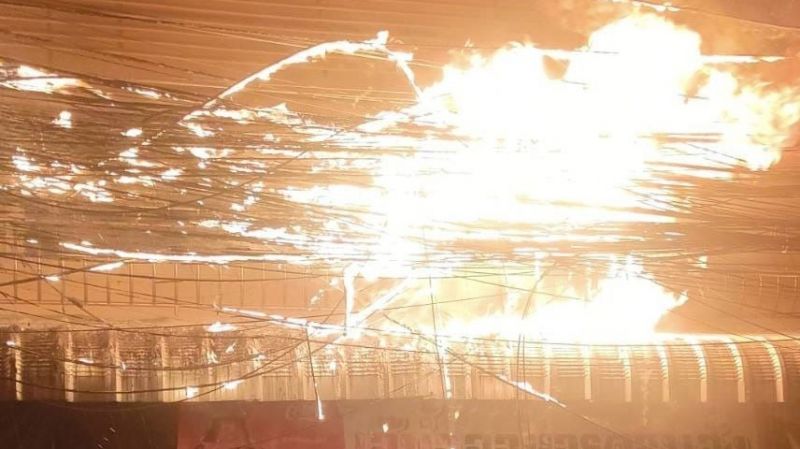 Cable fire nearly reaches residents’ homes